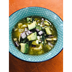Easy Pozole Verde with Chicken