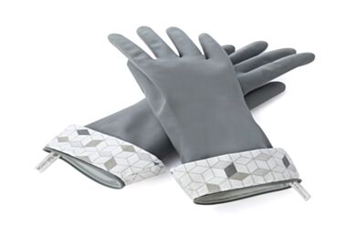 Full Circle Gray Natural Latex Cleaning Gloves