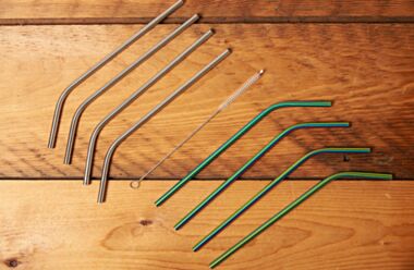 HIC Reusable Drinking Straws with Cleaning Brush